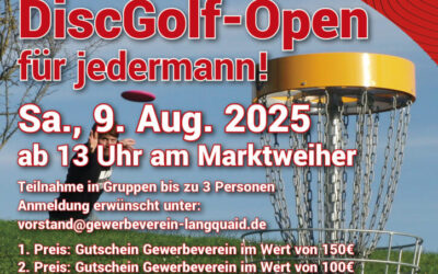 DiscGolf für alle – beim „1. Langquaider DiscGolf Open“